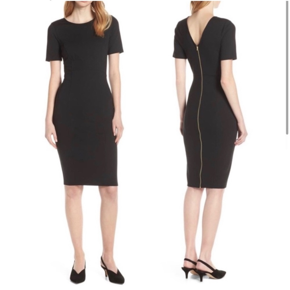 Ali & Jay Zip Back black Sheath Dress size small